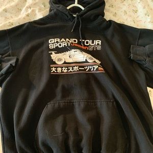 Brandy Melville John Galt Race car Oversized black Hoodie